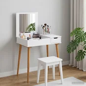 vidaXL Toaletna mizica FAUSKE Bela 76 x 50 x 78 cm