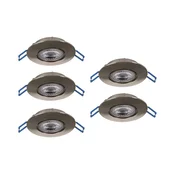 Eglo 300194 - Komplet 5x LED vgradna stropna svetilka GEDREZ LED/4,9W/230V, premer 9 cm, krom