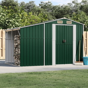 vidaXL Vrtna lopa zelena 277x192,5x179 cm pocinkano jeklo