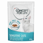 12x85 g Concept for Life Sensitive Cats za mačke - v želeju