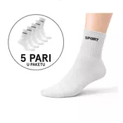 NW BOMBAŽNE  ŠPORTNE NOGAVICE 5 PACK, (5413_WHITE-39/40)