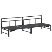 Vidaxl Ležalnik Črna 200 x 62 x 59,5 cm Tekstil