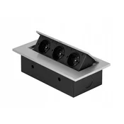 shumee Polnilna vtičnica skrita v pultu, srebrn trak 3x230V 3600W max 16A ALU