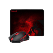 Redragon M601WL-BA brezžična gamer miška in podloga za miško, črno-rdeča