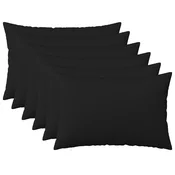 vidaXL Prevleka za blazino 6 kos HEERLEN Črna 30 x 50 cm Blago