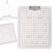 Hillvert Svetilka za rast rastlin s polnim spektrom 30 x 24 cm 234 LED 110 W srebrna