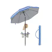 Songmics Plažni dežnik 160 cm modre barve