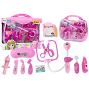 slomart Komplet malega zdravnika LEAN TOYS - roza kovček, lučke in zvoki