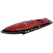 Casa Padrino luxury speedboat Miss Canada with solid wood stand 87 x 28 x H. 26 cm - Handmade decorative boat - Wooden boat - Model boat - Racing boat - Luxury decorative accessories
