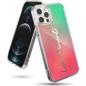RINGKE Armoured case ovitek z gel okvirjem iPhone 12 Pro Max Fusion Design roza-zelen