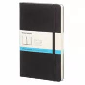 Moleskine blok, veliki, s tockama, crni