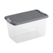 Plastična škatla za shranjevanje s pokrovom 49x30x28,5 cm W box M – KIS