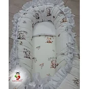 Bubamara037 Gnezdo za bebe sa karnerom Životinjice, Belo