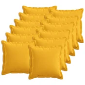 vidaXL Prevleka za blazino 12 pcs HOUTEN Svetlo rumena 45 x 45 cm