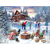 Sunsout - Puzzle Fireside Skaters - 1 000 kosov