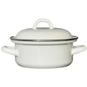 Gastro emajlirana kozica s pokrovom 0,85 l, bela, premer 140 mm