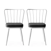 Hanah Home Set 2 trpezarijske stolice Beli
