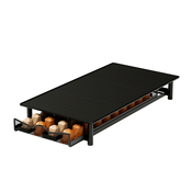 INF Škatla za kapsule za shranjevanje 40 kapsul, držalo za kapsule Nespresso Black, (21246837)