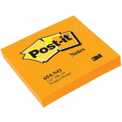 Samoljepivi listici Post-it 654-NY - Narancasti, 7.6 ? 7.6 cm, 100 komada