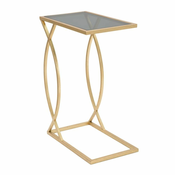 Stranska mizica s stekleno mizno ploščo 25.5x45.5 cm Glam – Mauro Ferretti