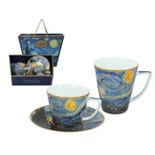 Carmani, komplet za dva: skodelica + vrček - VAN Gogh/Zvezdna noč