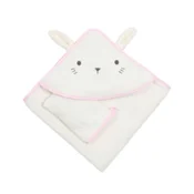 Peškir za bebe 2/1 - beli zeka 75x75 ( BD1473B )