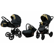 Babylux Lumio Gold Rainbow | 3v1 Kombinirani Voziček kompleti | Otroški voziček + Carrycot + Avtosedežem