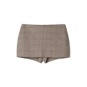 Bershka Hlače rjava/črna/bela