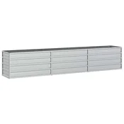 Vidaxl Visoka greda 240x40x45 cm pocinkano jeklo srebrna