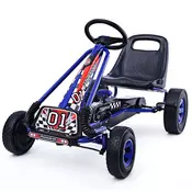 Northix Otroški gokart na pedala 98x59x61 cm nosilnost 30 kg moder