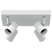 Vidaxl Stropni reflektor s središči Bela 26,5 x 26 x 11,5 cm Kovina