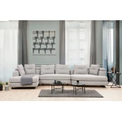 Atelier del Sofa Ugaona garnitura Padova 100x70x140cm Svetlosiva