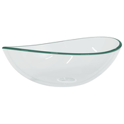 MAISON CHIC Umivalnik - Kopalna umivalnik - Lavabo kaljeno steklo 54,5x35x15,5 cm prozoren, (21684870)