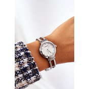 Small watch on bracelet with ERNEST zircons silver