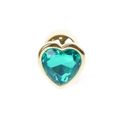Gardj Europe Plug-Jewellery Gold Heart PLUG – zelena