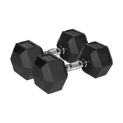 Gumirane ročice iz litega železa HEX 2x15 kg REBEL ACTIVE