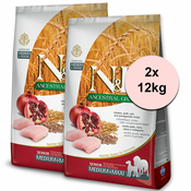 Farmina N&D dog LG SENIOR MEDIUM & MAXI Chicken & Pomegranate 2x12 kg