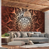 Samoljepljiva foto tapeta - Spider Web (Orange) 98x70
