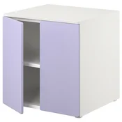 SMASTAD/PLATSA Omarica, bela lila/z 1 polico, 60x57x63 cm