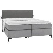 Hom`in POSTELJA BOXSPRING 180 cm x 200 cm , tekstil siva, temno siva
