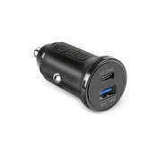 SBS Auto punjac SBS 25W USB-A USB-C s Power Delivery - crni