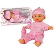 slomart LEAN TOYS Sladki Bobas punčka s stekleničko in zvoki, roza