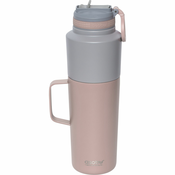 Asobu Twin Pack Bottle with Mug Pink, 0.9 L + 0.6 L