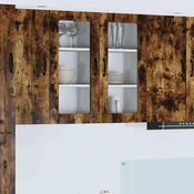 Vidaxl Stenska kuhinjska omarica 2 pcs Dimljeni oreh 40 x 31 x 80 cm