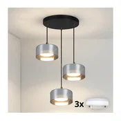 Brilagi - LED RGB prigušiva luster AURA LUX 3xGX53/14W/230V Wi-Fi Tuya crna/zadimljena