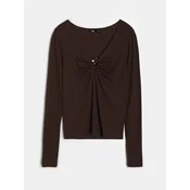 Sinsay - Bluza sa dodatkom viskoze - braon