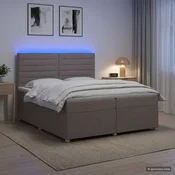 Boxspring krevet s madracem Sivosmeda 200 x 200 cm Tkanina