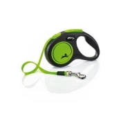 Flex FLEXI Neon New S povodec 5m/15kg črna/zelena