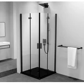 ZOOM BLACK kvadratni zaslon 700x700 mm, vogal - 70x70 cm - Polysan - ZOOM BLACK - 24 - Kvadrat z vogalnim vhodom - 700 - 2000 - 700 - 6 - 14