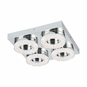 Eglo Fradelo zidna/plafonjera/4, led, 4x4w, hrom/kristal